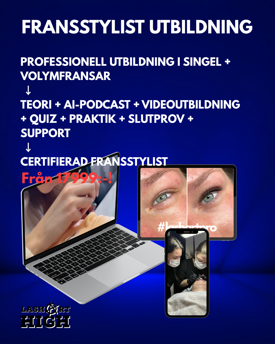 Fransstylist – Grundutbildning i Singel &amp; Volym